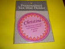 TAX DISC  HOLDER..( MAGNETIC )........( CHRISTINE )  ...........