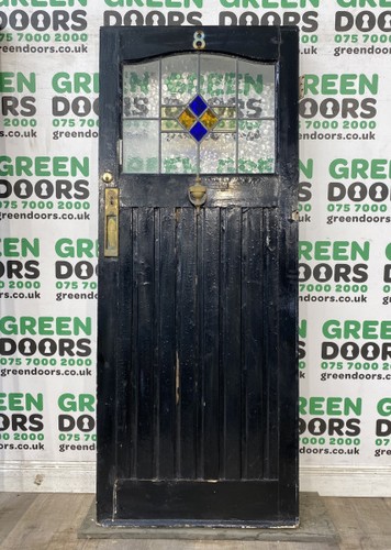 Stained glass front door - glass,