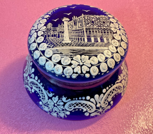 Victorian cobalt blue lidded - cobalt,