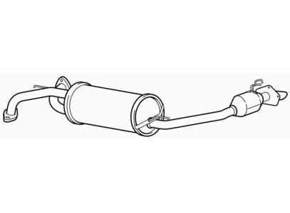 Rear exhaust silencer back - rear,