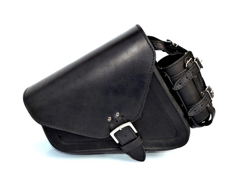 Top leather black single - top, left