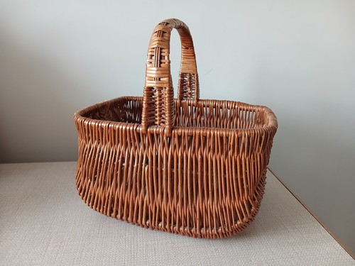 Vintage willow wicker shopping - wicker,