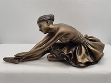 Oliver Tupton Stretching Ballerina Figure Art Deco Bronze Resin Sculpture Rare