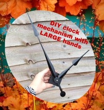 Clock Kit mechanism Quality Silent Quartz DIY movement LARGE LONG Hands