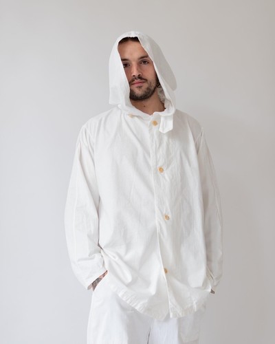 White hooded swedish army - white,