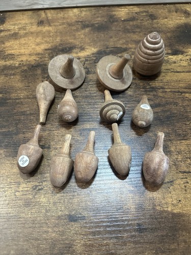 Lot wooden spinning - 12,