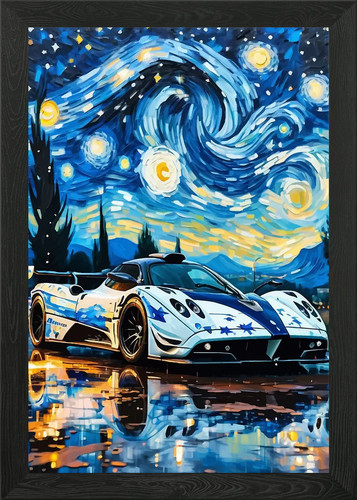 Starry night pagani zonda - night,