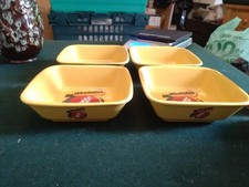 Vintage Weetabix 70th Anniversary Cereal Bowls X4