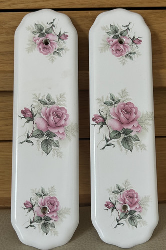 Vintage ceramic floral door - vintage,