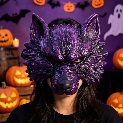 Halloween wolf head mask - halloween,
