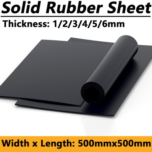 Solid black rubber sheet thick - sheet,