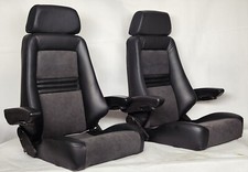 Recaro Specialist S Pair Armrest Genuine Leather Black and Alcantara