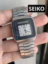 Seiko H357-505A Hybrid Analog-Digital Quartz Watch 1980s Vintage Rare Junk
