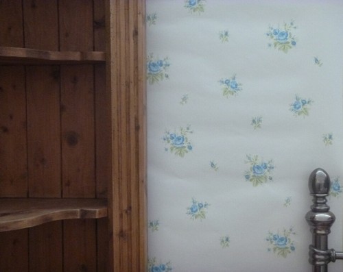 Chintz rose teal wallpaper - chintz,
