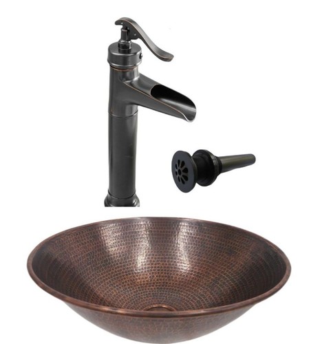 Round brushed copper - round,