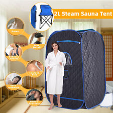 Portable Steam Sauna Tent Spa Slimming Work Loss Weight Full Body Detox + Chair