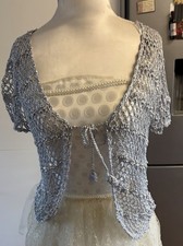 QUIZ Shrug Silver Bead Detail