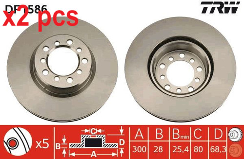 Pcs sides df1586 brake - pcs,