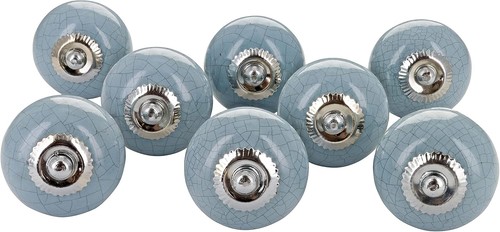 Blue grey crackle handmade - blue-grey,