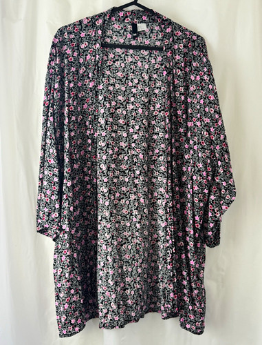 Womens black pink floral - h&m,