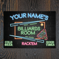 Personalised Billiards Neon