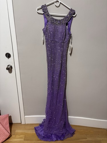 Sherri hill gown purple beaded - sherri,