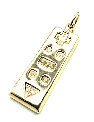 9ct gold ingot pendant heavy - ingot,