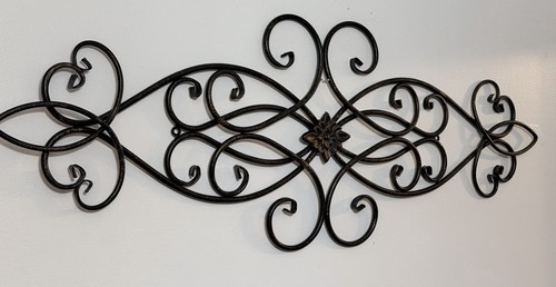 Large rustic scroll pediment - large,