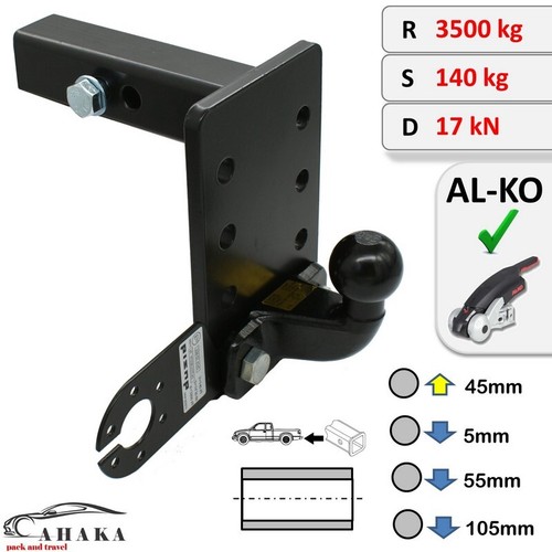 Heavy duty towbar adapter - adapter, 2“