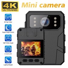 4K HD Mini Camera Camcorder Body Police Cam with Audio Video DVR IR Night Cam