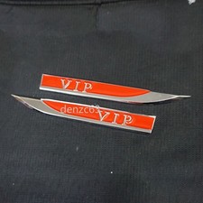 Pair VIP Silver Red Chrome