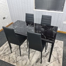Black Dining Table set and 4