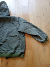 Vtg Distressed Carhartt Jacket 2XL Green Hooded Quilt Lined Duck Canvas J110 DGR