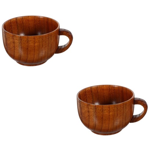Set wooden drinking mugs - of, 2