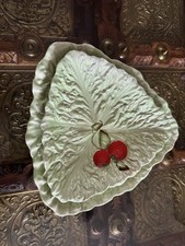 Pair Carlton Ware  Australia Pale Green Lettuce And Tomato Triangular Dishes