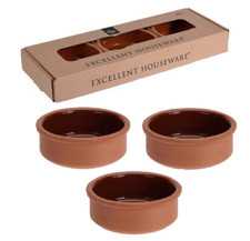 3 X Large Terracotta Tapas