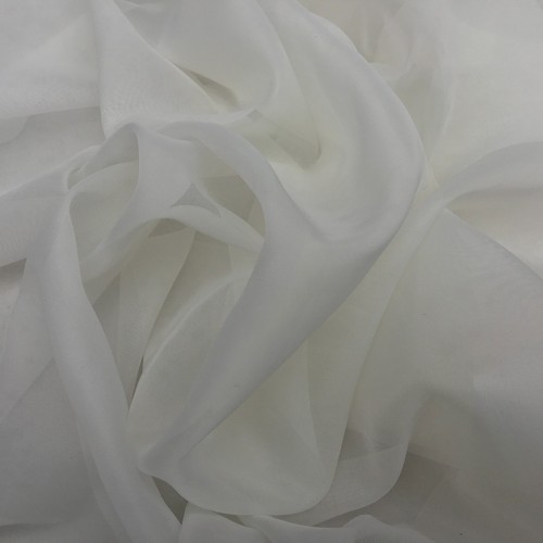 Plain cream voile - cream,
