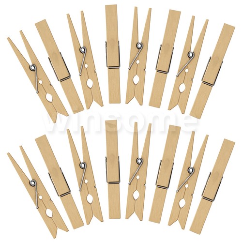 60x wooden clothes pegs - wooden,