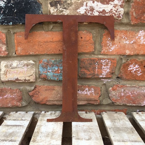 Rustic metal letter - metal,