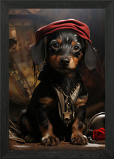 Dachshund Dog Puppy pup Framed