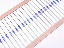 EUROHM MF25 METAL FILM RESISTORS 1/4 WATT 100 OHM ~ 910 OHM 1% ±50ppm/°C wv 250V