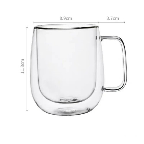 Double wall glass coffee - mug,