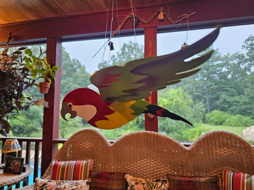Large hanging wooden painted - wooden,