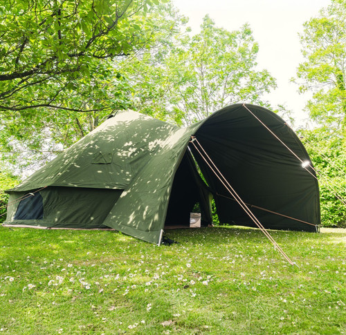 Curved bell tent - awning, –