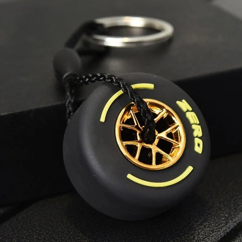 Racing alloy wheel keyring - racing,