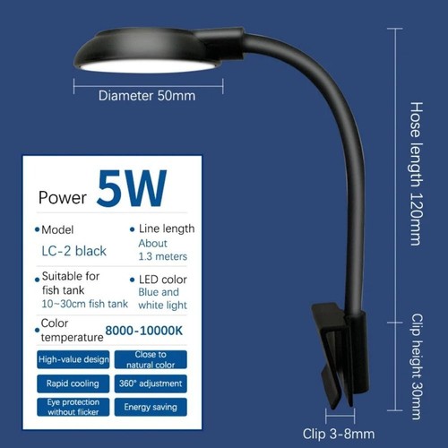 Led aquarium clip light usb - aquarium,