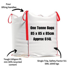 One Tonne FIBC Dumpy Bags 1 Ton Bulk Jumbo Builders Garden Storage Rubble Sack