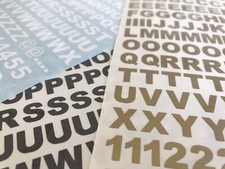 10mm (1cm) & 6mm Sticky Adhesive Vinyl Letters / Lettering & Numbers
