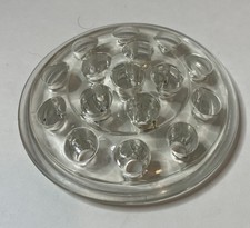 VTG 16 Hole Clear Glass Flower Frog Floral Arrangements Cottage Core Romantic