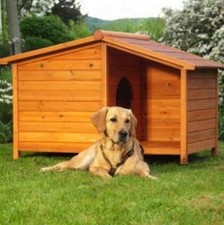 Big Wooden Dog Kennel Large Winter Warm House Weather Proof Shelter Outdoor Home